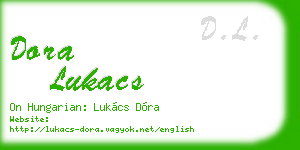 dora lukacs business card