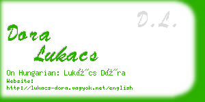 dora lukacs business card